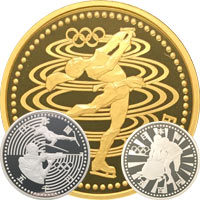 長野オリンピック冬季競技大会記念　1万円金貨　5千円銀貨　500円白銅貨
