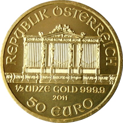 オーストリア ウィーン金貨 1/4オンス 純金 24金 7.77g 流通品9999％の純金製発行元